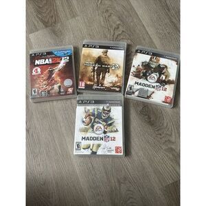 PS3 games Lot of 4 NBA2k, Madden 12, Madden 12 HOF edition, COD Modern Warfare 2